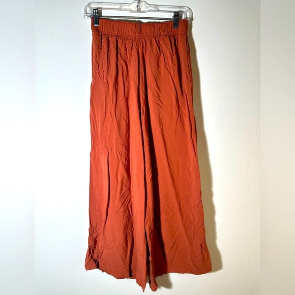 H & M Rust Orange Wide-Leg Pants - Picture 2 of 6